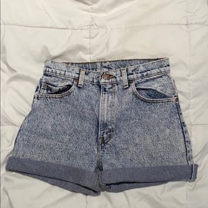 Vintage Levi’s Acid Wash High Waisted Jean Shorts